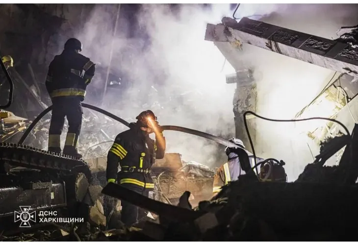 Разрушения вследствие на руски терористичен удар в Харков