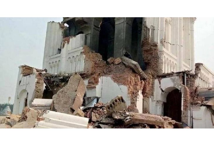 Разрушенията в Святогорската лавра Разрушенията в Святогорската лавра