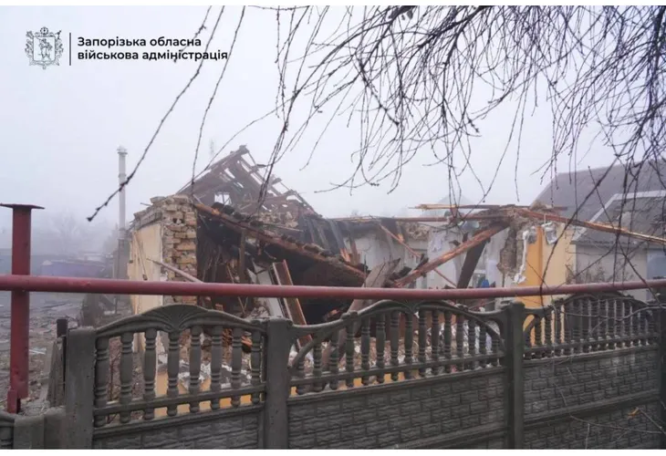 Разрушения в Запорожие вследствие на руския терористичен удар