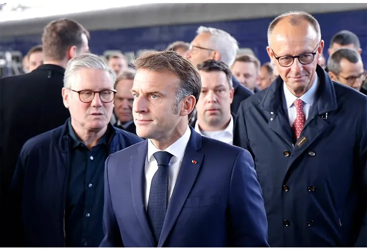 Стармър, Макрон, Мерц