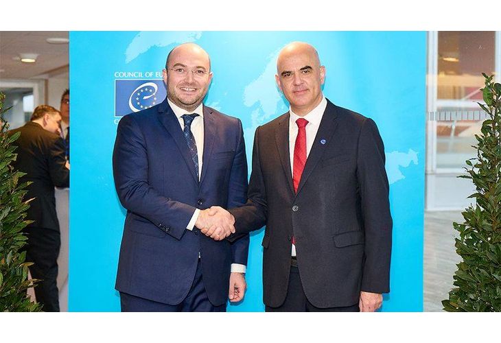 Министърът на правосъдието Георги Георгиев по време на неформална конференция на министрите на правосъдието на Съвета на Европа (СЕ), която се провежда в Страсбург днес