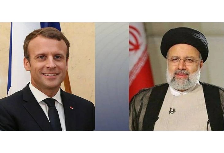 Френският президент Еманюел Макрон и иранският му колега Ебрахим Раиси
