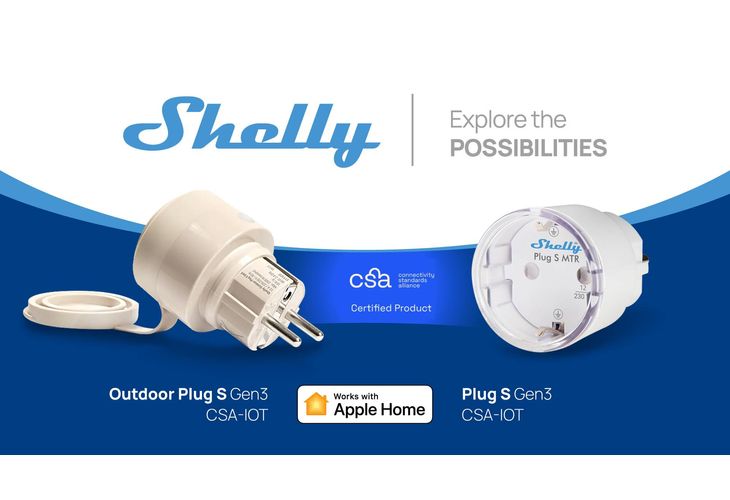 Две устройства на Shelly Group получиха сертификат "Works with Apple Home" по Matter протокола Две устройства на Shelly Group получиха сертификат "Works with Apple Home" по Matter протокола