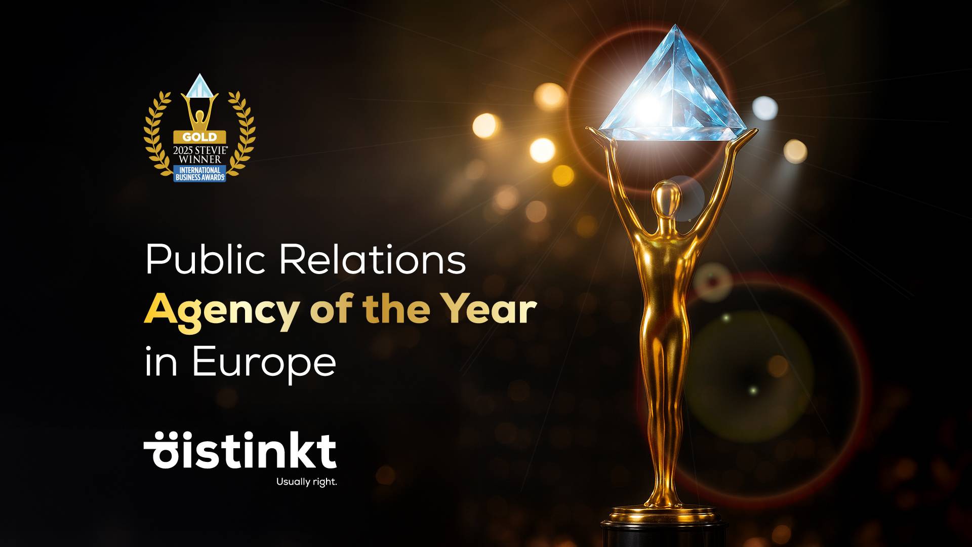  d:istinkt e PR организация на годината в Европа и със сребърно отличие за компания на годината в света от Stevie® International Business Awards 