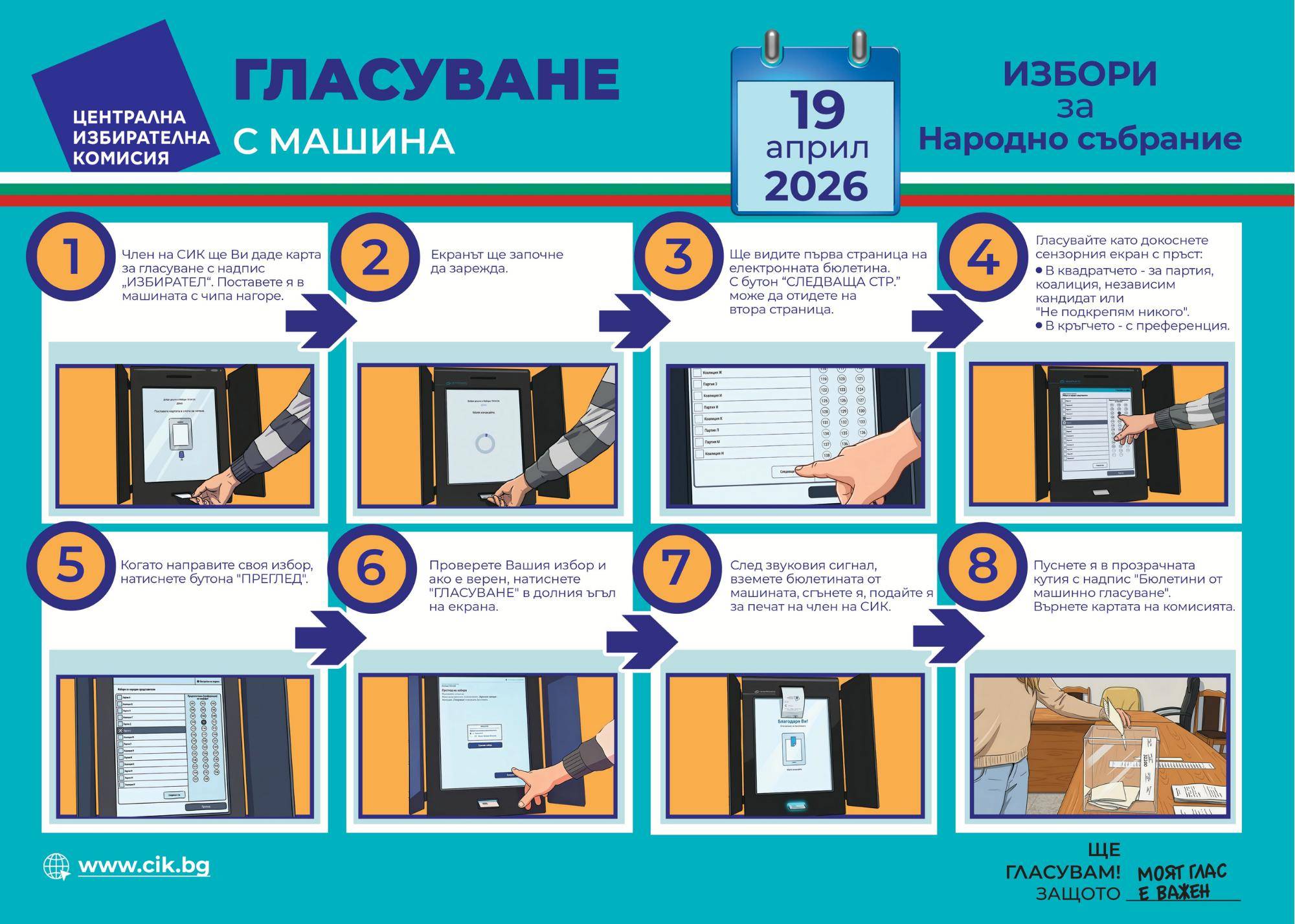 До 13:00 часа днес в Община Мездра е поставен симулатор за машинно гласуване 