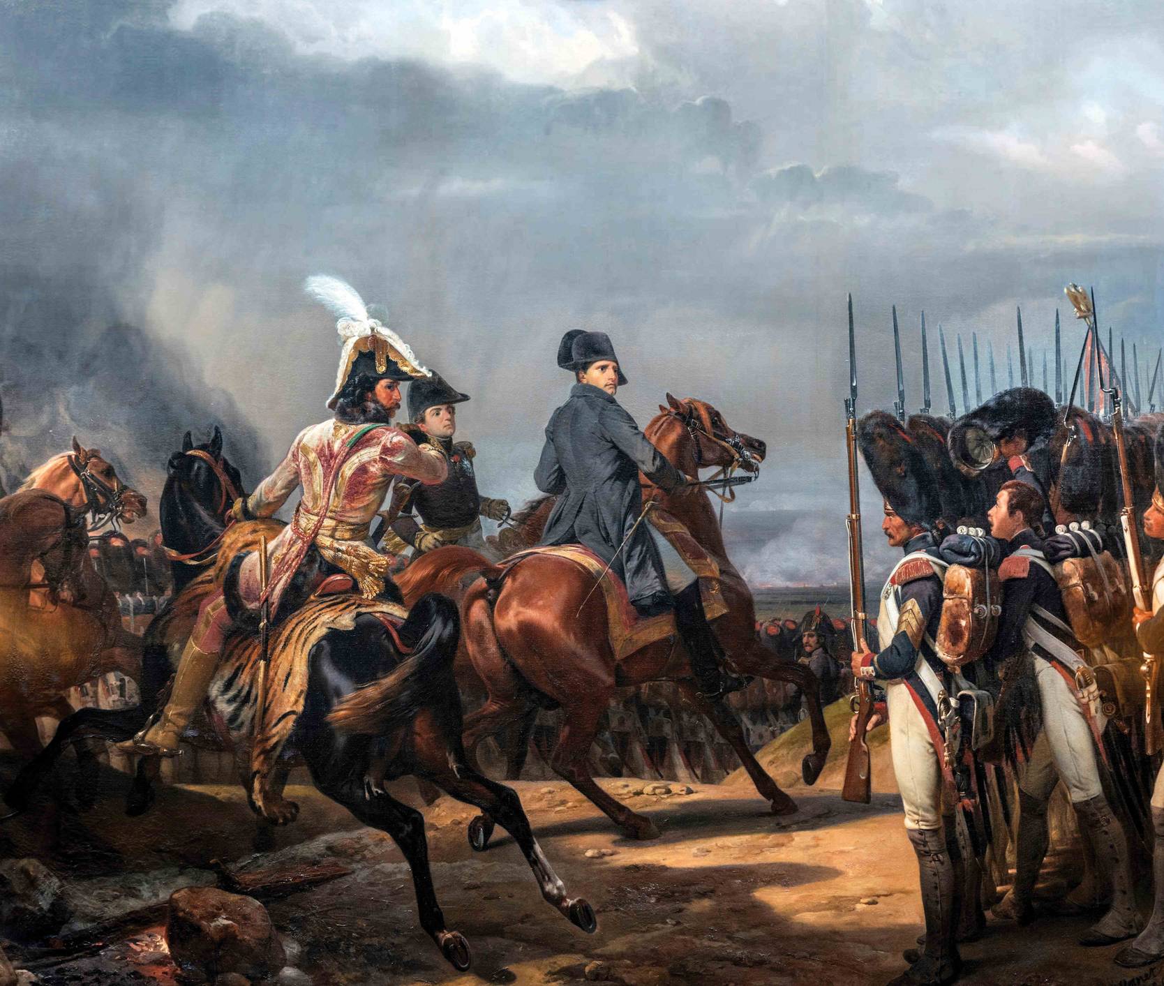 В битката при Йена Наполеон оставя Френските имперски гвардейци в резерв. Разказват, че неколцина войници изкрещели на императора да ги изпрати в бой. Наполеон отговорил: „Само който е предвождал 30 тежки битки, има право да ми дава съвети В битката при Йена Наполеон оставя Френските имперски гвардейци в резерв. Разказват, че неколцина войници изкрещели на императора да ги изпрати в бой. Наполеон отговорил: „Само който е предвождал 30 тежки битки, има право да ми дава съвети